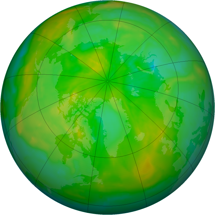 Arctic ozone map for 19 June 2012